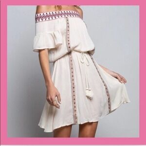 POL Tribal off Shoulder Dress